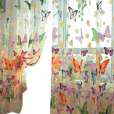 Tulle Curtain - Romantic Butterfly Pattern - Casatrail.com